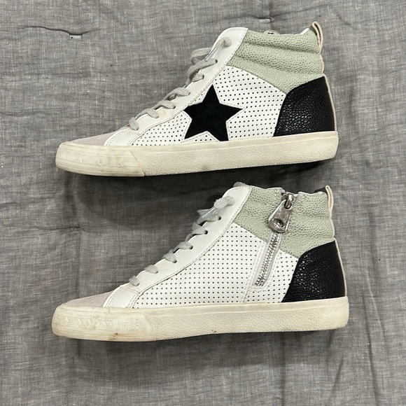 Vintage Havana Gray and White Sneakers 8 women designer shoes star gym high top - Picture 5 of 8
